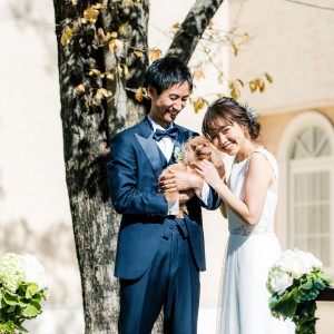 【南フランスの街並み】ワンちゃんも主役。自然の中で叶えるアットホームな結婚式。大切な家族（ペット）と叶える、木漏れ日あふれるナチュラルウエディング|アネーリ大宮（旧：ヴィラ・デ・マリアージュさいたま）の写真(52467523)