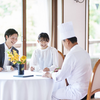 おもてなしの要となる料理は料理長と直接話し合いが可能
