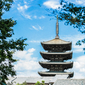 八坂の塔を目の前に。 青空と緑に囲まれた歴史的建造物「旧三井邸」|京都祝言 SHU:GENの写真(53313576)