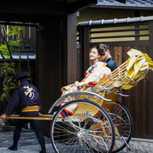 人力車で二人をおもてなし|京都祝言 SHU:GENの写真(53313399)