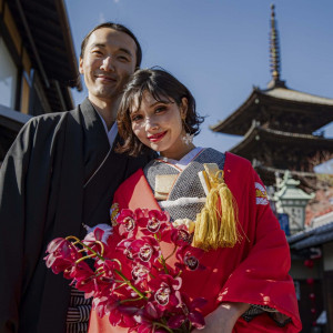 ロケーションフォトでお二人の楽しそうな1枚を記念に。|京都祝言 SHU:GENの写真(53315368)