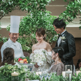 おふたりのご希望に沿った真心を込めた料理を紡ぎます