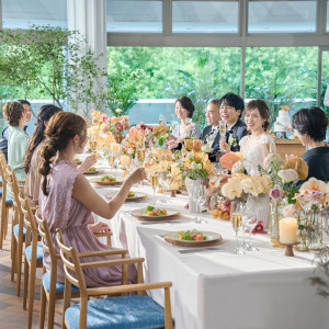 丸テーブルや流しテーブルへの変更も可能|MARINE TOWER WEDDING（マリンタワー ウエディング）の写真(54269426)