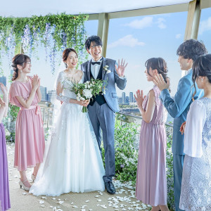 【展望フロア】横浜の空×海×緑を見渡す|MARINE TOWER WEDDING（マリンタワー ウエディング）の写真(54256148)