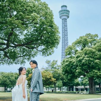 海をバックに横浜らしいフォトもおすすめ