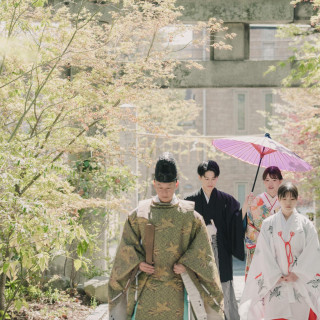 福岡市内の神社挙式もサポートいたします（写真は鳥飼八幡宮）