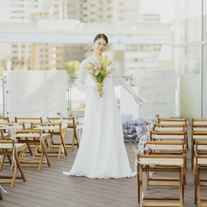 オープンテラスでの人前式は潮風を感じながら開放的に行えます|Restaurant Sola｜レストラン ソラの写真(54764037)