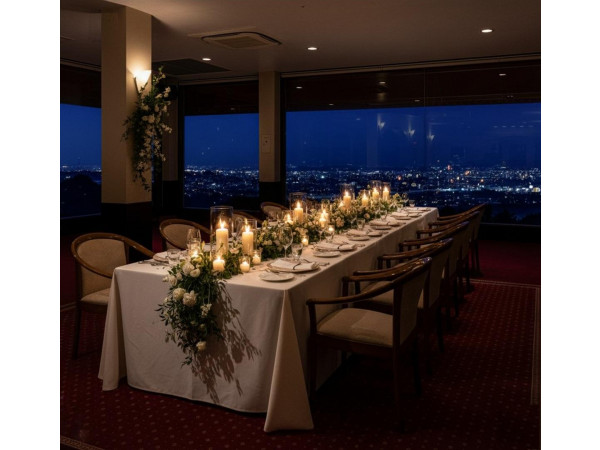 パノラマ景色が広がるウェディングスペース