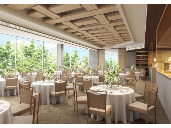 目白通りの美しい緑が印象的なパーティ会場