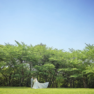 緑あふれるガーデンで前撮りを！|ララシャンス迎賓館・伊万里迎賓館の写真(55043333)