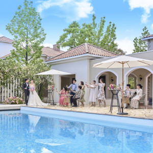 ララシャンスではプライベートプールが付いてくる。プールサイドでゲストとの穏やかなひと時を楽しんで♪|ララシャンス迎賓館・伊万里迎賓館の写真(55045361)