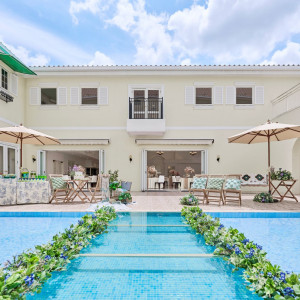 会場にはプール付きのガーデン|ララシャンス迎賓館・伊万里迎賓館の写真(55047142)