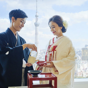 大都会の壮大な空と景色を背景に和風結婚式も可能|浅草ビューホテルの写真(55062511)