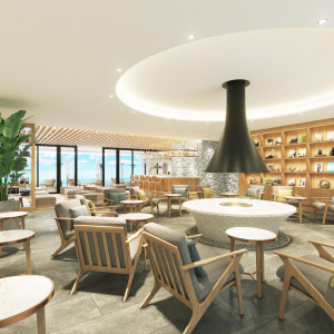 最初にゲストにお待ちいただくラウンジはゆっくりと寛いでもらえる空間に|THE SURF SEASIDE TERRACE（ザ・サーフ シーサイドテラス）の写真(55954452)