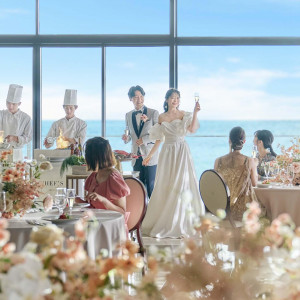 最新のマッピング演出と共にゲストと至福のひとときをお愉しみください。|THE SURF SEASIDE TERRACE（ザ・サーフ シーサイドテラス）の写真(55954674)