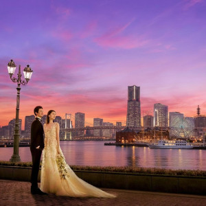 みなとみらいの夜景を臨む歴史建築でフォトWD