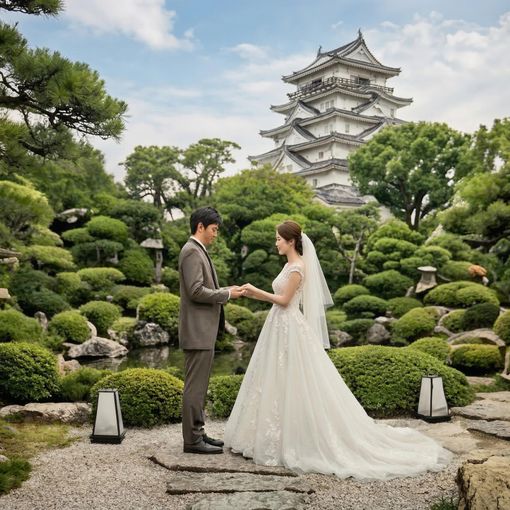 福山城 二の丸 福寿会館テラスの結婚式の公式写真（4枚目）