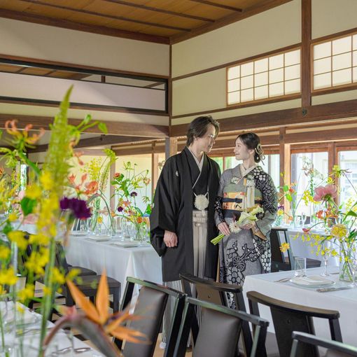福山城 二の丸 福寿会館テラスの結婚式の公式写真（1枚目）