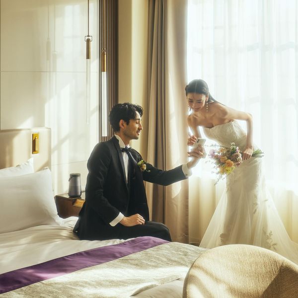 ホテル併設だから結婚式を迎える前日も、余韻に浸る式後もゆったりと。