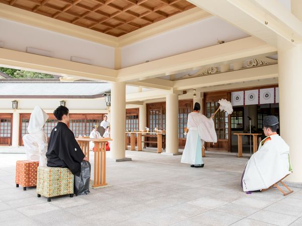 Casa M(カーサ エム)の護国神社など地元の提携神社で和婚の写真(6枚目)