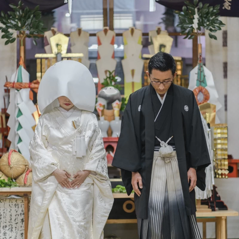 地元の神社での家族挙式