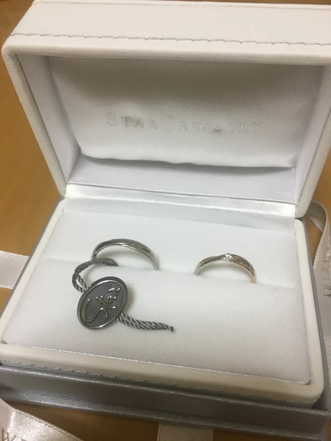 ウサギさんの結婚指輪の写真