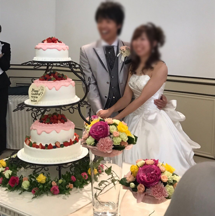 ゆみゆみさんのウエディングケーキの写真