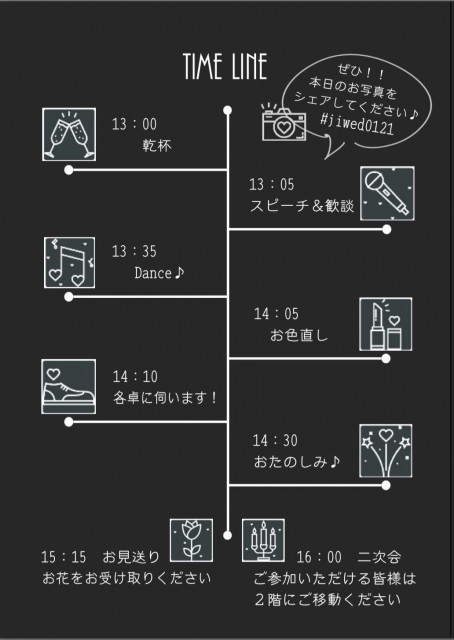 izuさんの席次表・メニュー表の写真