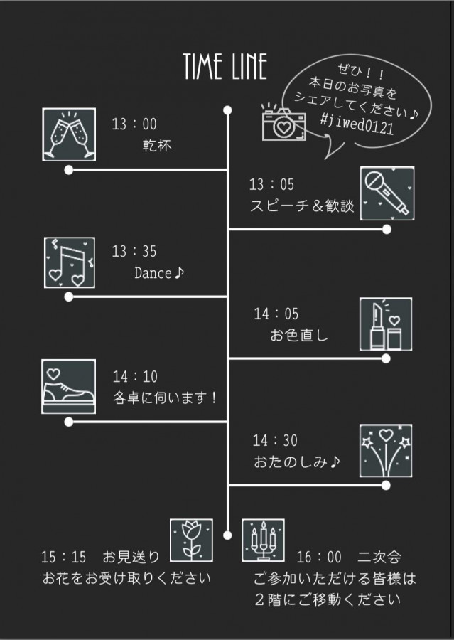 izuさんの席次表・メニュー表の写真