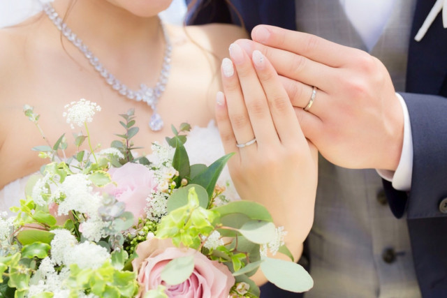 ぽんさんの結婚指輪の写真