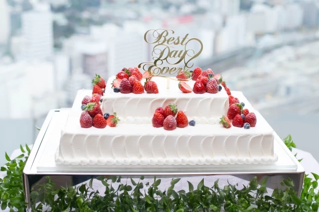 あやさんのウエディングケーキの写真