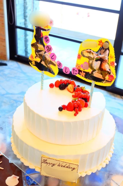 ちぴろさんのウエディングケーキの写真