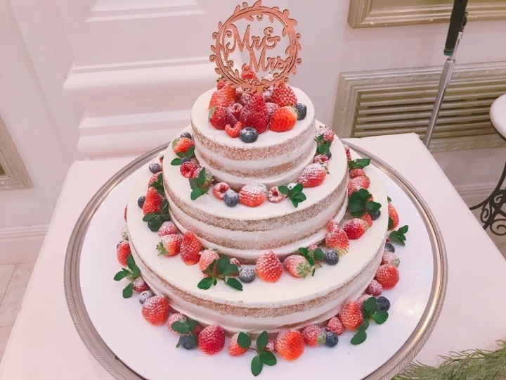 あめさんのウエディングケーキの写真