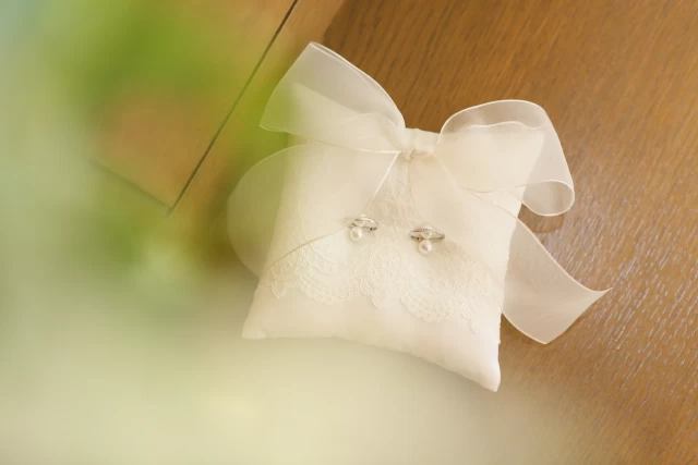 ゆかりーのさんのリングピローの写真