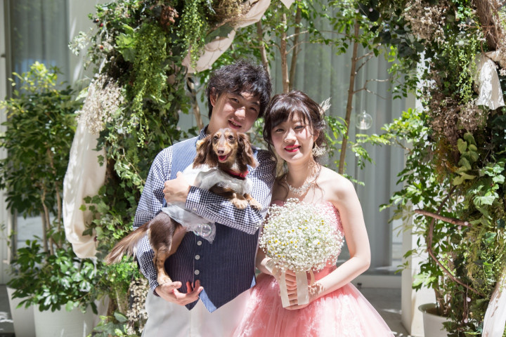 大切な愛犬と一緒の結婚式