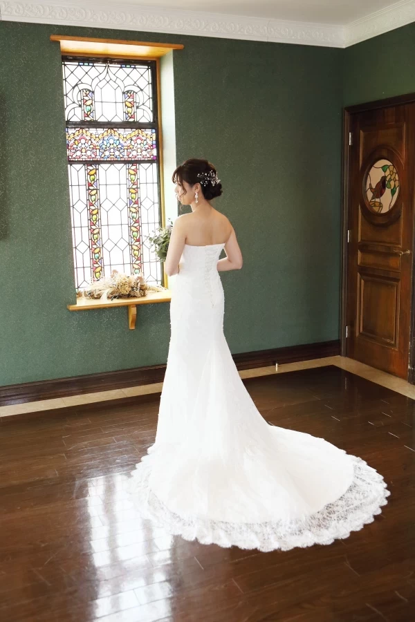 ココメロディ ウエディングドレス 1日使用 ホワイト マーメイド