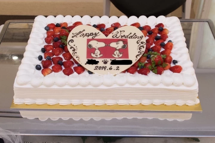 とんちさんのウエディングケーキの写真