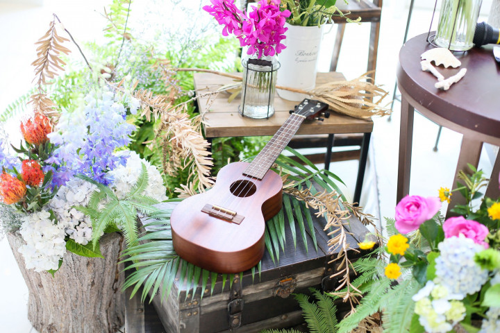 ハワイ行きたいさんさんの装花の写真