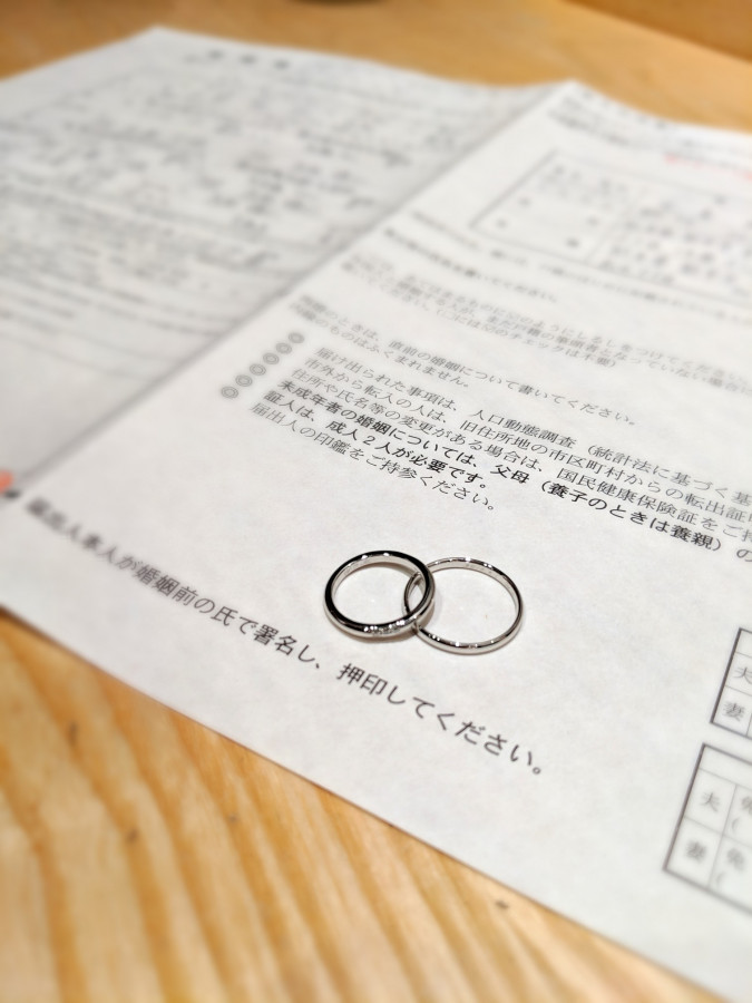 まなみさんの結婚指輪の写真