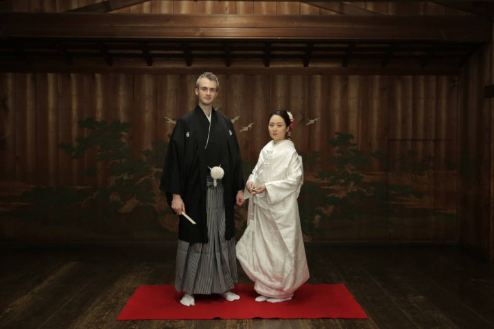 anさんの家族だけの神前式の写真