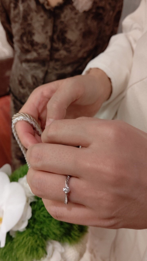 ひつじさんの結婚指輪の写真