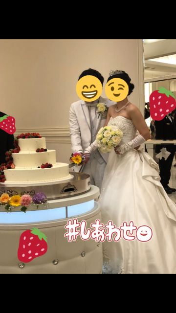 たけのこの国さんのウエディングケーキの写真