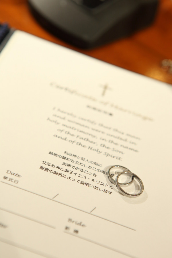 ななみさんの結婚指輪の写真