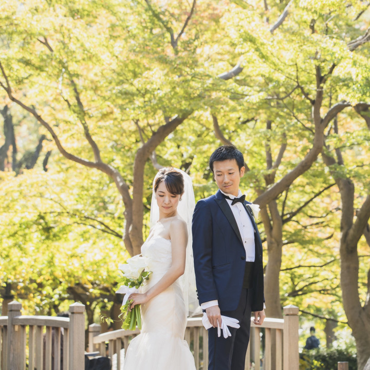 都心の森で緑に囲まれたガーデンウェディング