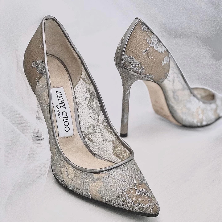 JIMMYCHOOジミーチュウ⭐︎ ホワイトクリスタルパーティパンプス ラブ