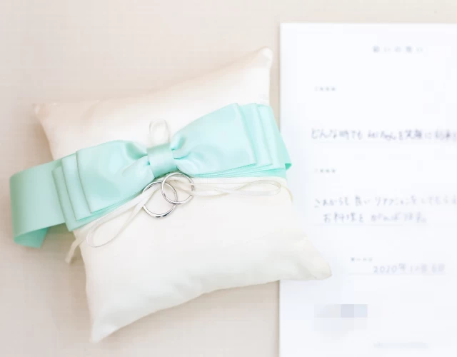 k.wedさんのリングピローの写真