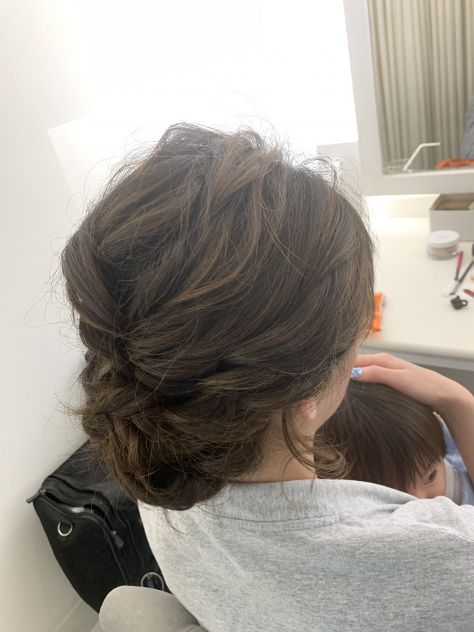 おっささんのヘアメイクの写真