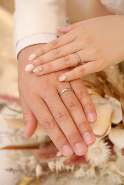 ミモザさんの結婚指輪の写真