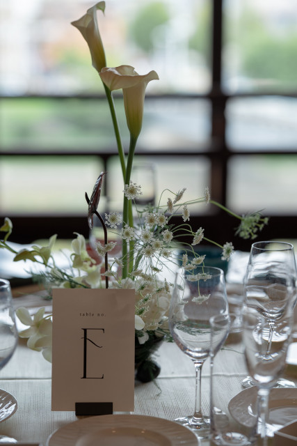 ひまわりさんの席次表・メニュー表の写真