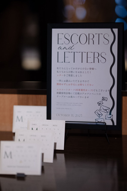 ひまわりさんの席次表・メニュー表の写真